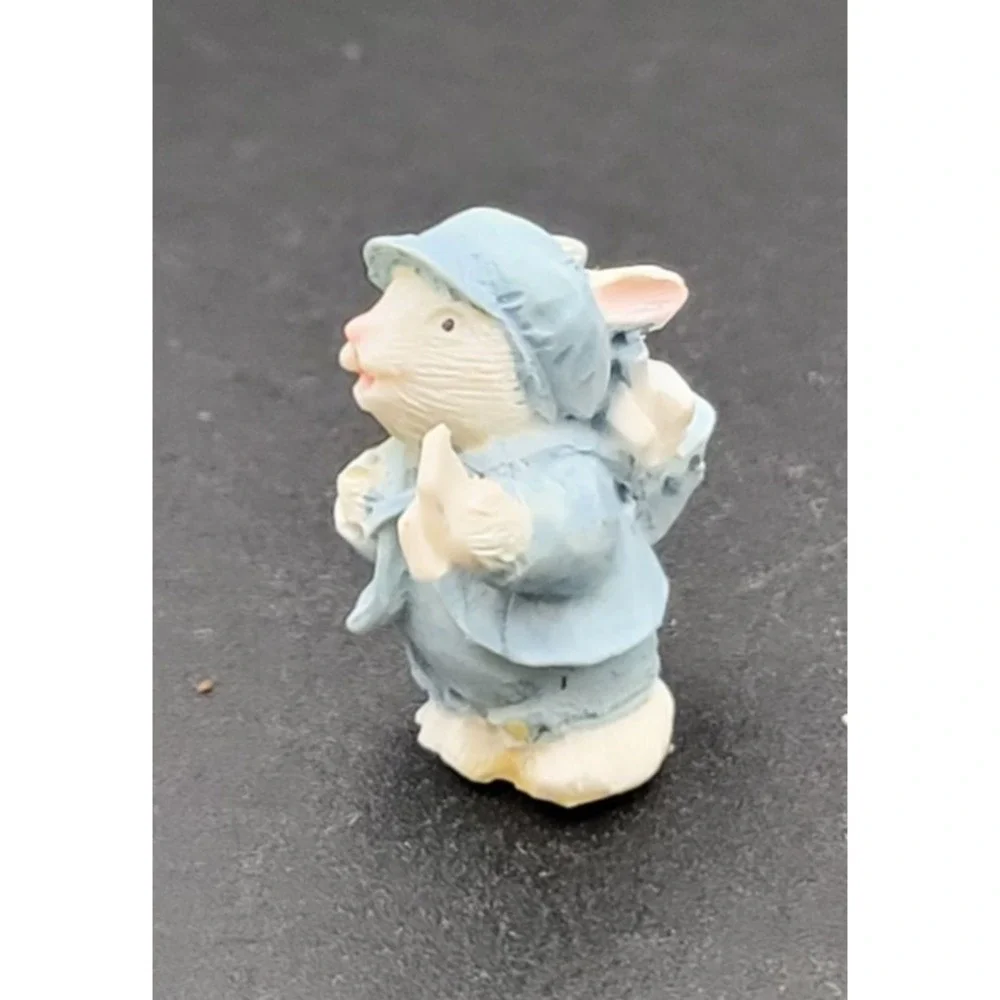 Miniature Animal Figurine Lot Cottagecore Turtle Bunny Bear 1